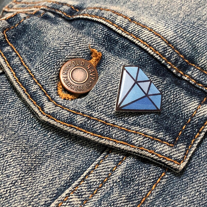 Gem Shaped Pin - Etsy