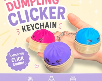 3D Printed Dumpling Keychain | Fidget Clicker | Bag Charm | Sensory | Bundle