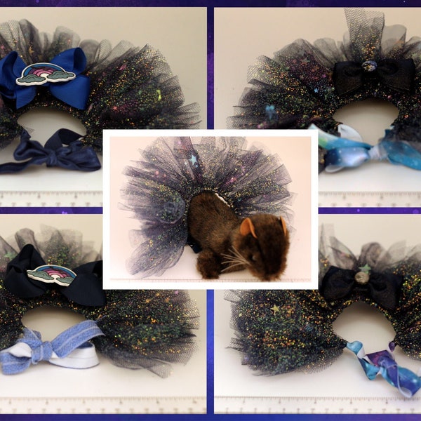 Navy Galaxy Sparkle Tutu for ferrets or other small animals