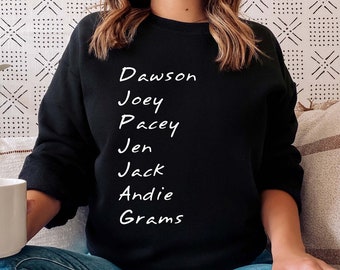 Dawson Joey Pacey Jen Jack Andie Grams, Capeside, Creek days, Throwback Shirt, Movie/TV shirt, 90s TV