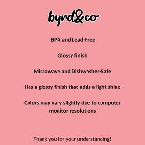 BPA and Lead-Free
Glossy Finish
Microwave and dishwasher safe
High gloss finish