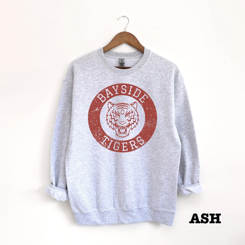 Bayside tiger throwback sweatshirt in ash
