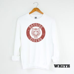 Bayside tiger throwback sweatshirt in white