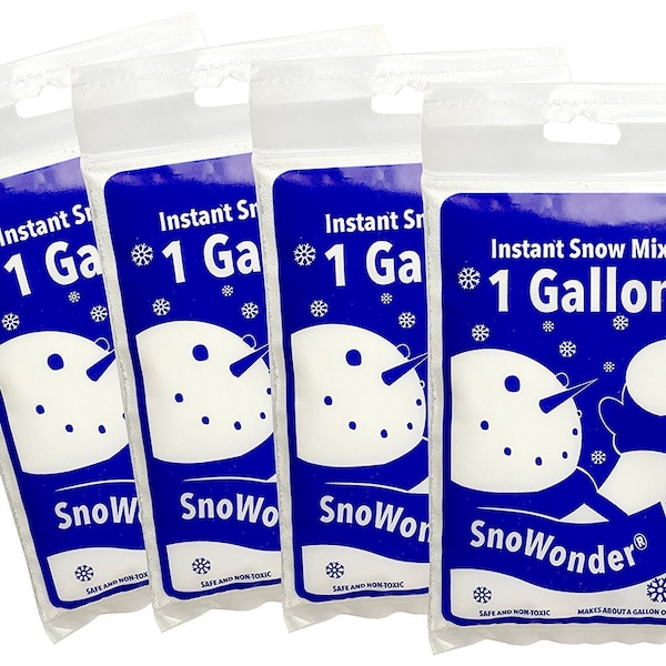 4 Gallons of Instant Snow Artificial Snow - Mix Makes 4 Gallons of Fake Snow - Perfect for making slime!, FAST SHIPPING!
