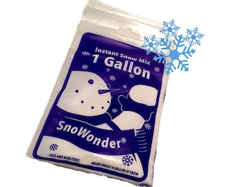 1 Gallon of Instant Snow Artificial Snow - Mix Makes 1 Gallon of Fake Snow - Perfect for making slime!, FAST SHIPPING!