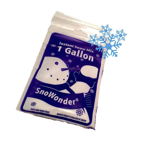 1 Gallon of Instant Snow Artificial Snow - Mix Makes 1 Gallon of Fake Snow - Perfect for making slime!, FAST SHIPPING!