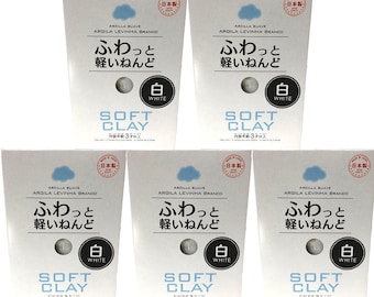 Set mit 5 weißen, weichen Daiso-Ton, Perfekt für die Herstellung von Schleim, schneller Versand