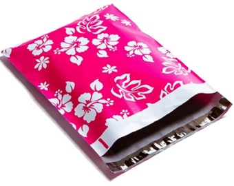 Pink Aloha 10x13" Flat Poly Mailers | Self Sealing Flat Mailers | Mailers | Shipping Envelope Bags | Aloha Bags