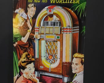 Vintage Wurlitzer Tin Wall Art