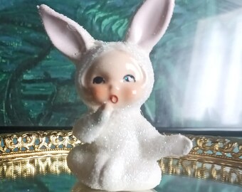 【ヴィンテージ】Lefton（レフトン）／スノーバニー・ピクシーバニー（2個） Lefton Sugar Bunny Vintage Kitschy Snow Bunny Mid Century - Etsy