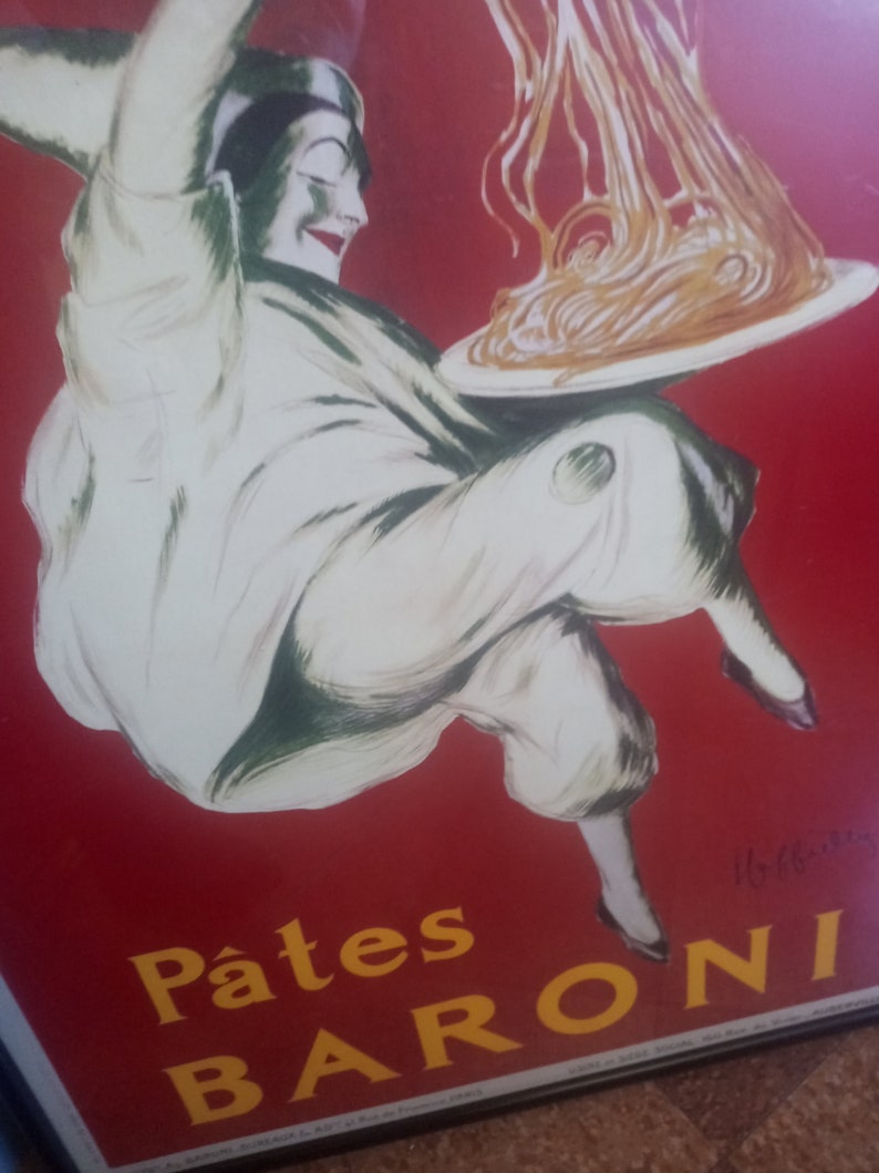 Vintage Pates Baroni French Pasta Ad Poster Etsy