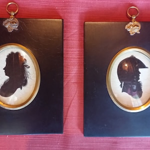 John Miers Silhouette V&A Vintage John Miers Framed Woman Naval Officer Silhouette