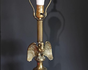 Vintage Eagle Lamp Patriotic Brass Eagle Lamp