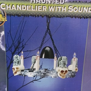 Vintage Gemmy Haunted Chandelier Electric Spooky Chandelier Motion Activated Sound Gemmy Halloween