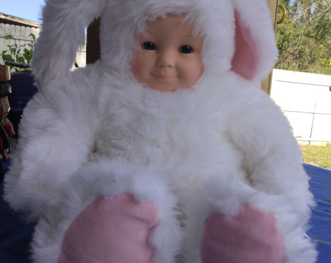 Anne Geddes White Bunny Rabbit Baby Doll Vintage Bunny Baby - Etsy