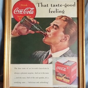 Vintage Framed Coca Cola Ad Life Magazine Coca Cola Ad Vintage Coke