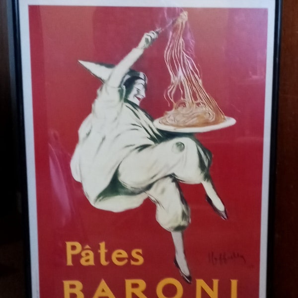Vintage Pates Baroni French Pasta Ad Poster