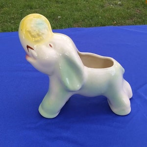 Elephant Planter Vase Vintage Nursery Elephant Planter Ceramic