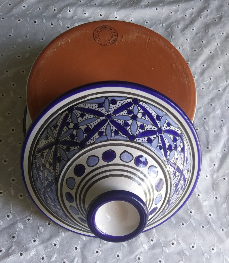 Fait Main French Pottery Lidded Dish Vintage Pottery image 5