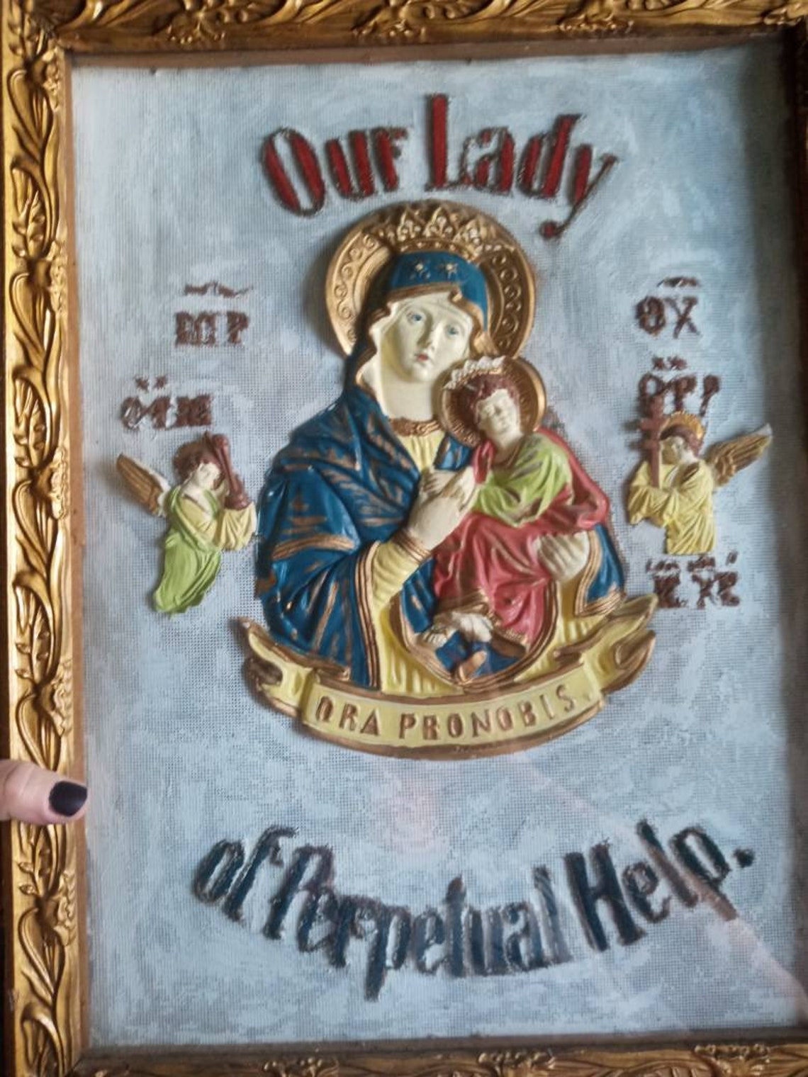 Antique Madonna Our Lady of Perpetual Help Assemblage Antique | Etsy