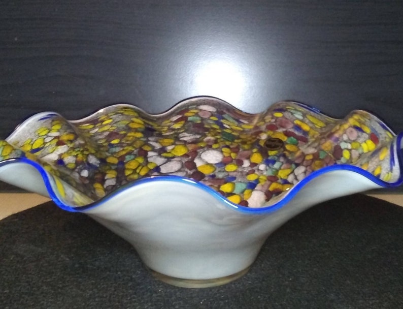 Jozefina Atelier Krosno Poland Art Glass Bowl Confetti Art Etsy