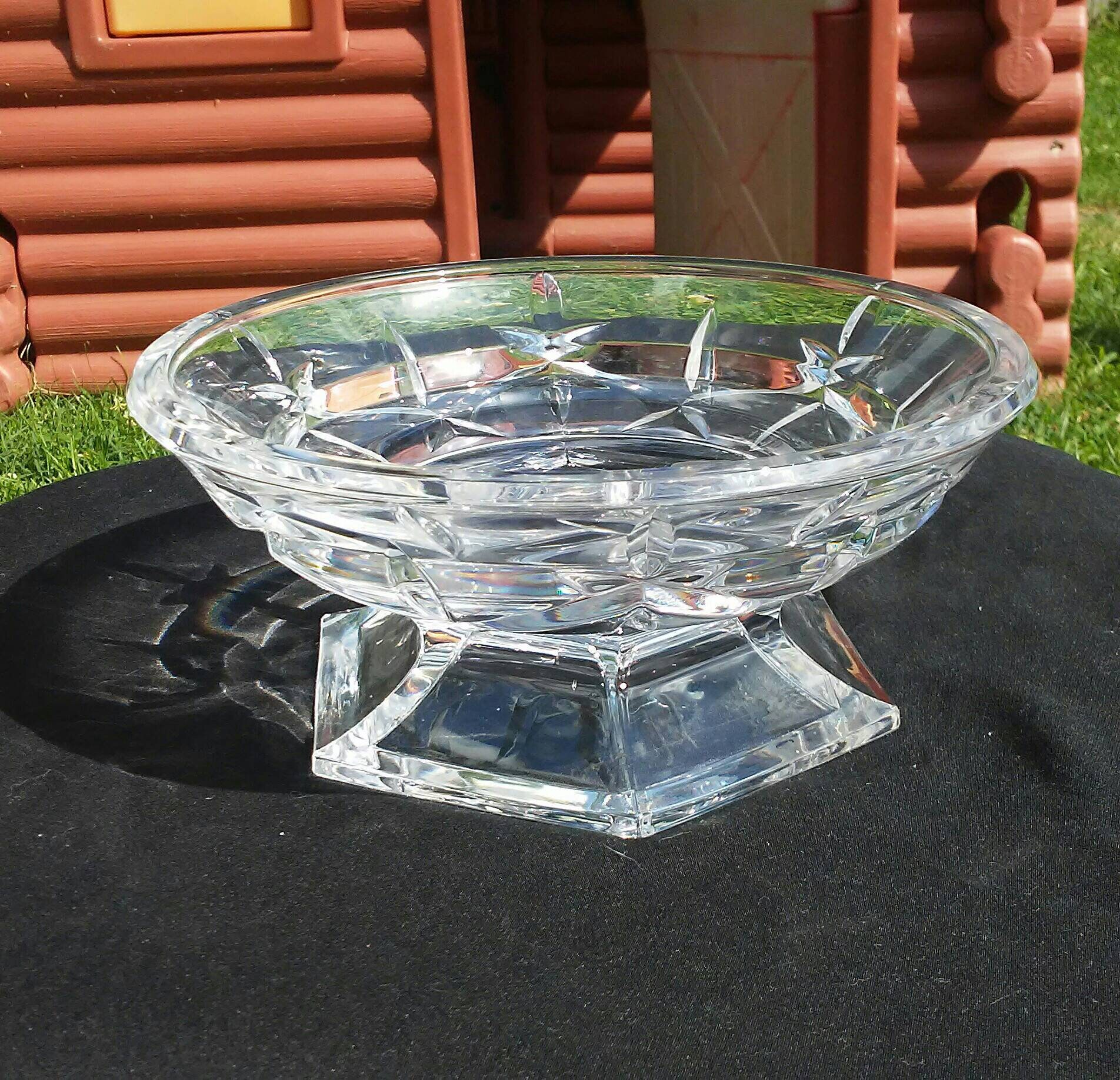 Crystal Fruit Candy Nut Bowl Lenox Full Lead Crystal Pedestal Etsy