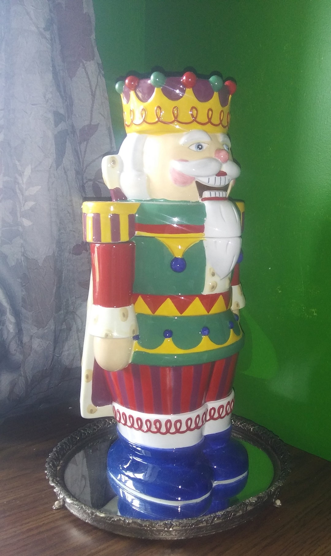 Nutcracker Cookie Jar Vintage Large Jeff and Jenny JC Penny Christmas