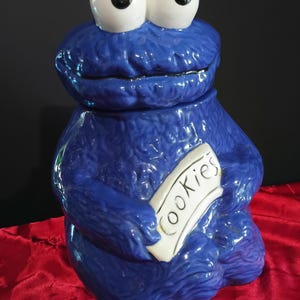 Vintage Ceramic Cookie Monster Cookie Jar Vintage Sesame Street