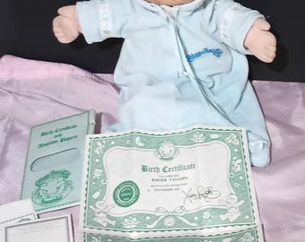 Vintage Cabbage Patch Preemie Boy Doll With Adoption Papers
