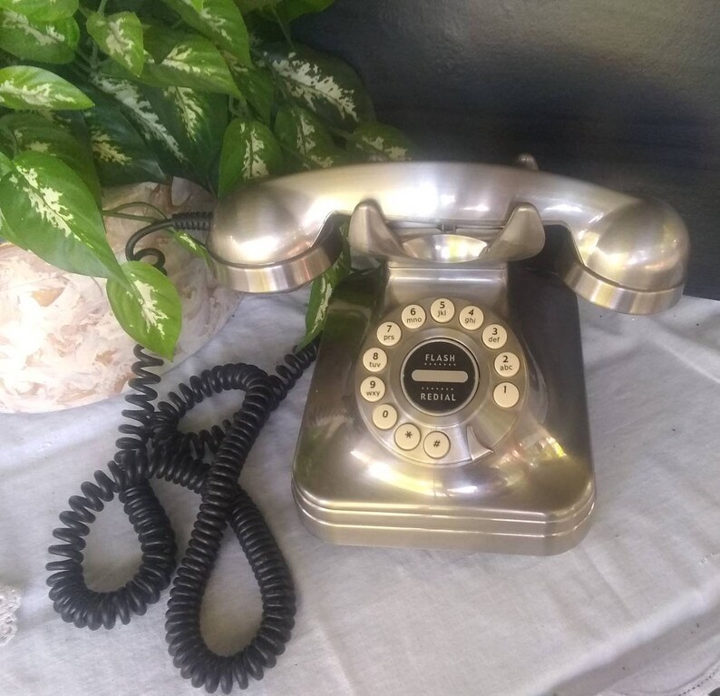 Pottery Barn Vintage Chrome Telephone Etsy