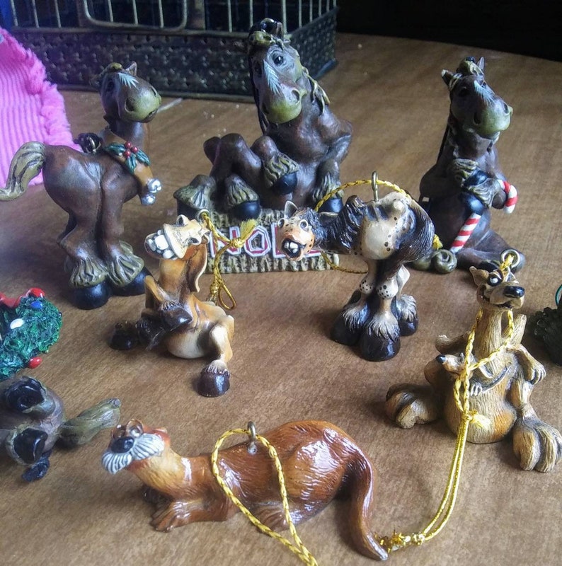 John Raya Beasties of the Kingdom Christmas Ornaments Vintage | Etsy
