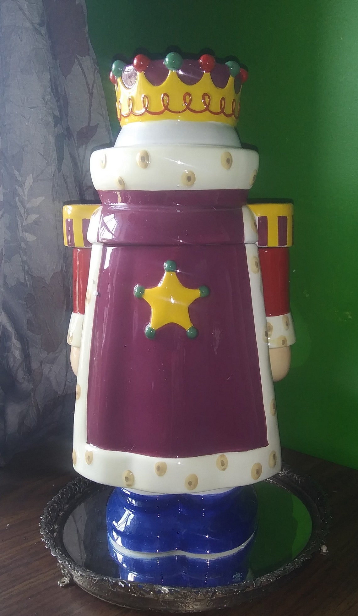 Nutcracker Cookie Jar Vintage Large Jeff and Jenny JC Penny Etsy