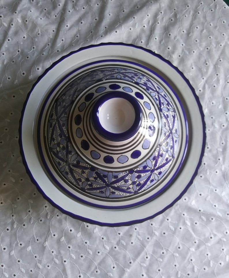 Fait Main French Pottery Lidded Dish Vintage Pottery image 2