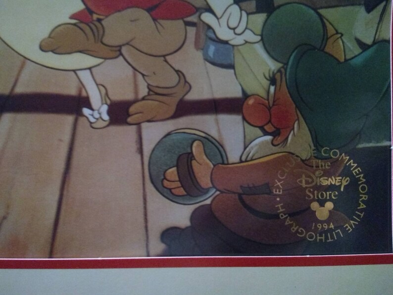 Disney Wall Art Snow White Vintage Lithograph Etsy