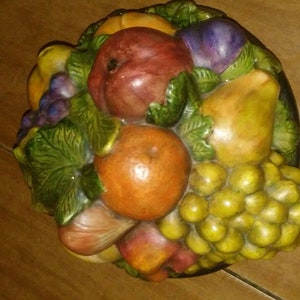 Hand Painted  Bowl of Ceramic Fruit