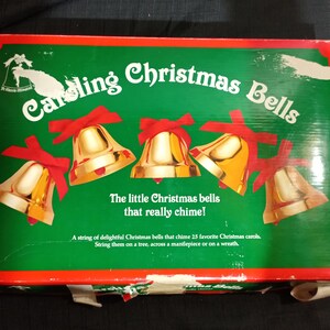 訳あり　CAROLING CHRISTMAS BELLS Vintage Ye Merrie Minstrel Musical Christmas Bells Caroling
