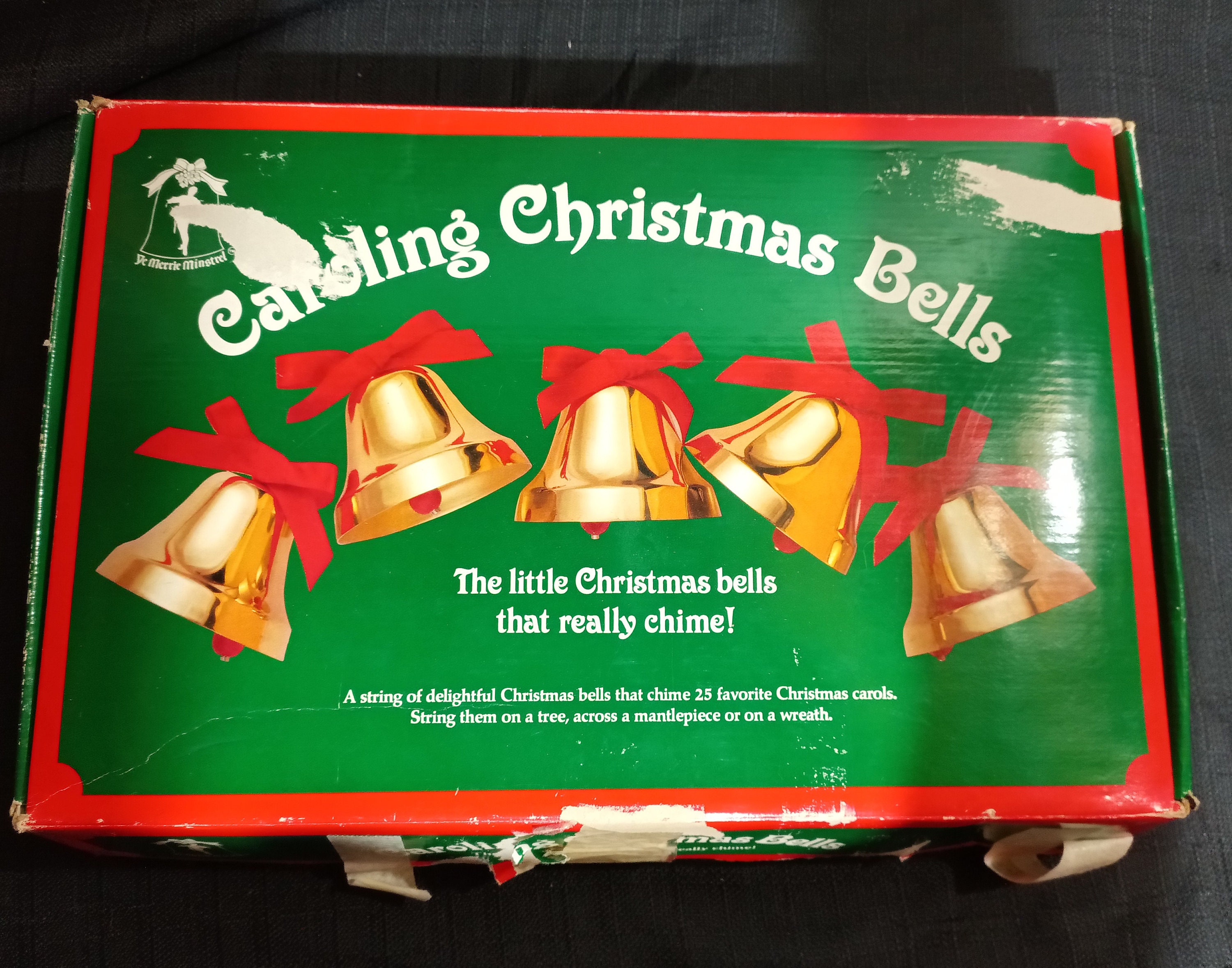 Vintage Ye Merrie Minstrel Musical Christmas Bells Caroling
