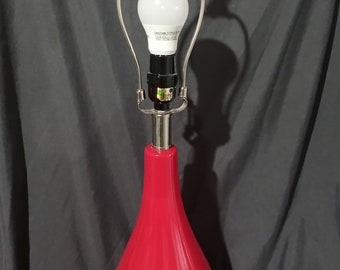 Red Ceramic Contemporary Lamp Vintage Red Table Lamp