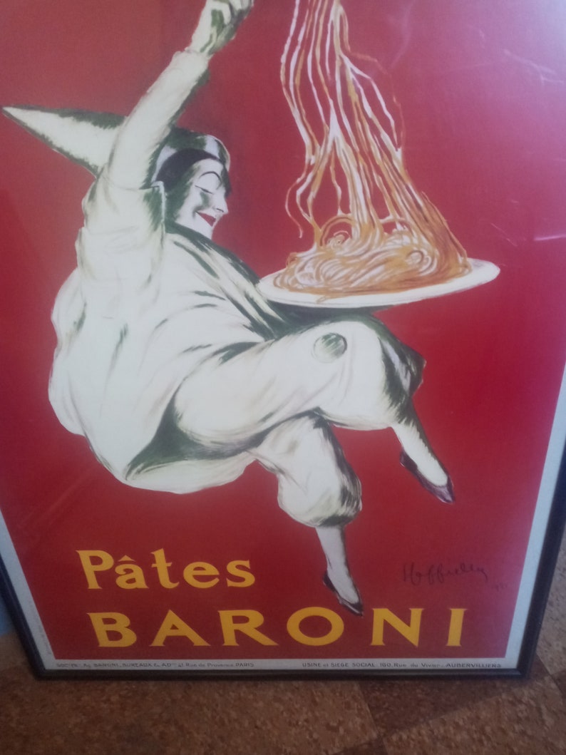 Vintage Pates Baroni French Pasta Ad Poster Etsy
