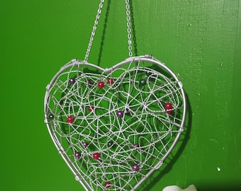 Vintage Metal Heart Case Potpourri Heart Decor Metal Cage Heart