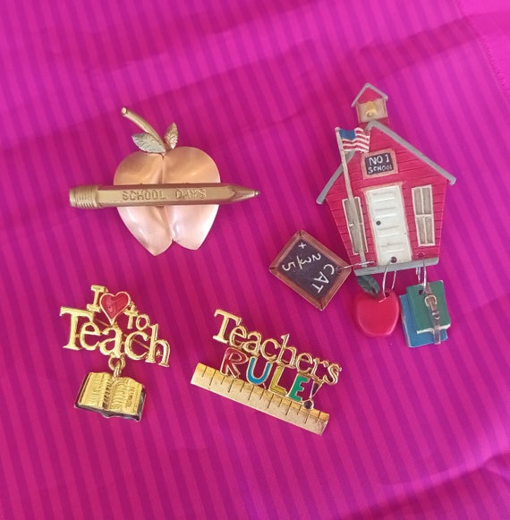 Vintage Teacher Pin Teacher Brooch - image 3