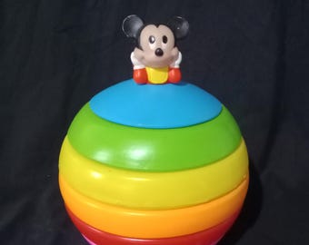 Vintage Disney Babies Stacking Ball Baby Mickey Stacking Toy
