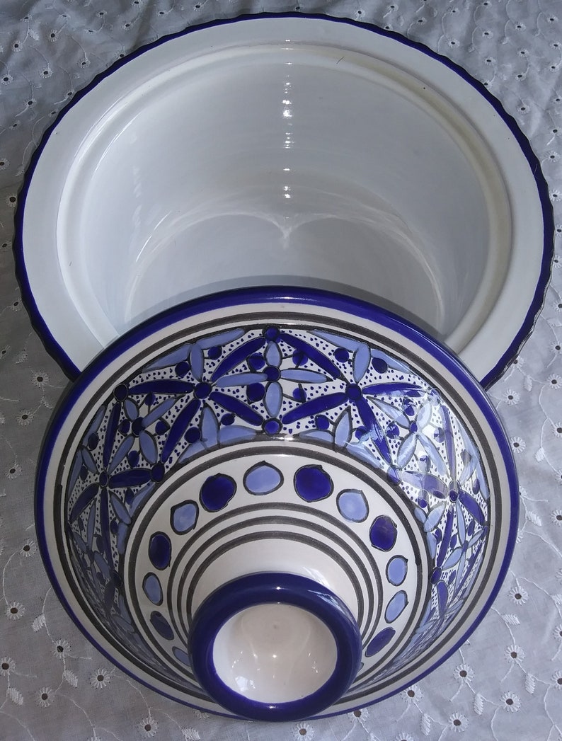 Fait Main French Pottery Lidded Dish Vintage Pottery image 4