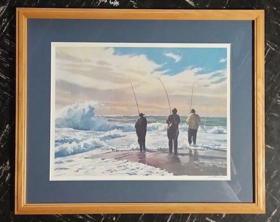 Glen Dodenhoff Rare Print Fishing the Point Framed Print Artist