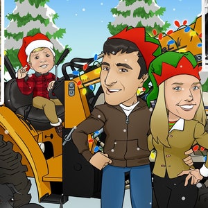 Christmas Gift - Custom Cartoon Family Portrait