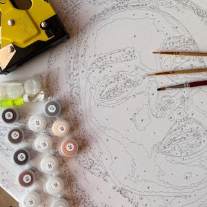 Cadeau pour la fête des pères - Kit de peinture numérotée personnalisée à partir de votre photo
