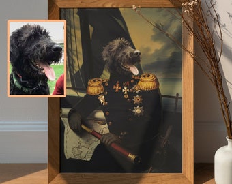 Boss Christmas Gift, Royal Dog Portrait, Regal Pet Portrait, Custom Dog Portrait