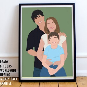 Custom Faceless Portrait, Family Portrait