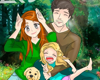 Anime Style Portrait Etsy Anime Style Portrait Etsy