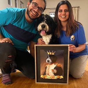 King Custom Dog Portrait - Royal Pet Portrait, Funny Pet Lover Gift.